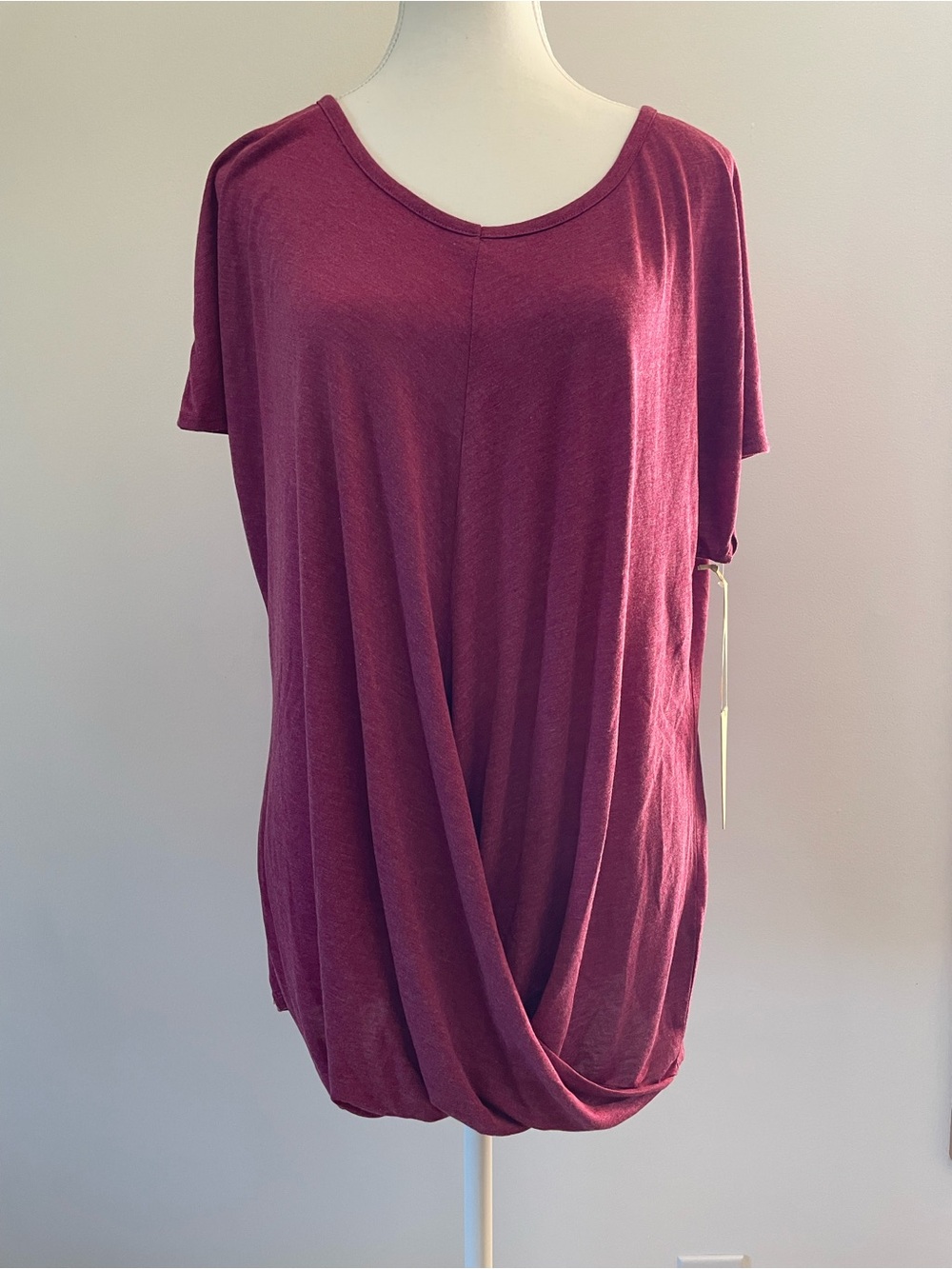 NEW Tangerine Draped Active Top Rose Women’s Large